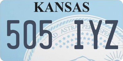 KS license plate 505IYZ