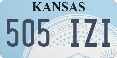 KS license plate 505IZI