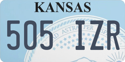 KS license plate 505IZR