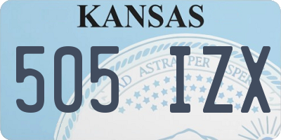 KS license plate 505IZX