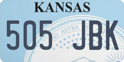 KS license plate 505JBK