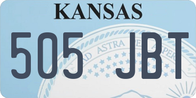 KS license plate 505JBT