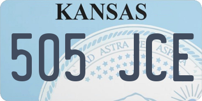 KS license plate 505JCE