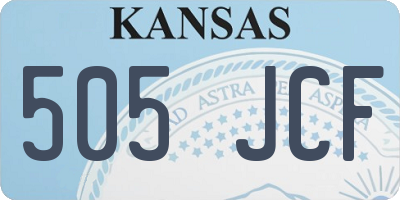 KS license plate 505JCF