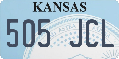 KS license plate 505JCL