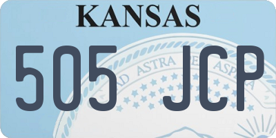 KS license plate 505JCP