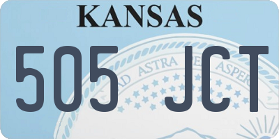 KS license plate 505JCT