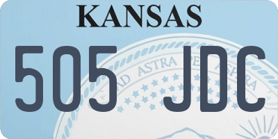 KS license plate 505JDC