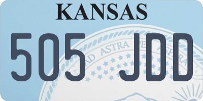 KS license plate 505JDD
