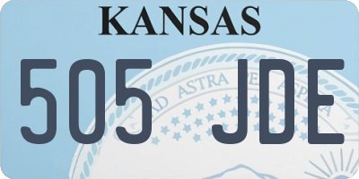 KS license plate 505JDE