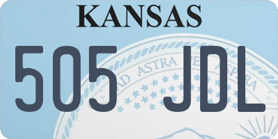 KS license plate 505JDL