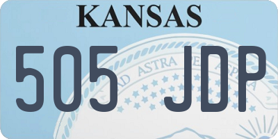 KS license plate 505JDP