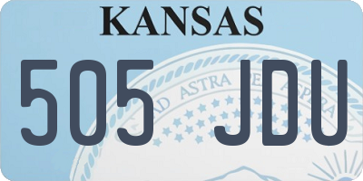 KS license plate 505JDU
