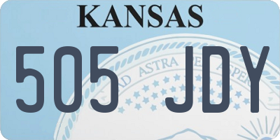 KS license plate 505JDY