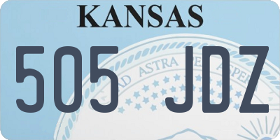 KS license plate 505JDZ