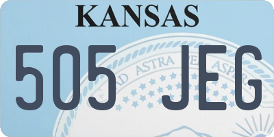 KS license plate 505JEG