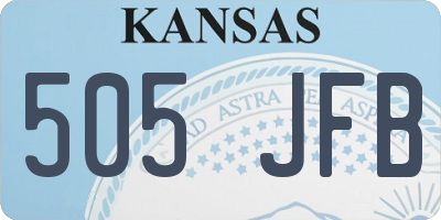 KS license plate 505JFB
