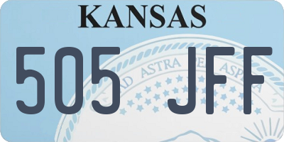 KS license plate 505JFF