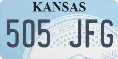 KS license plate 505JFG