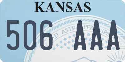 KS license plate 506AAA