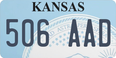 KS license plate 506AAD