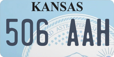 KS license plate 506AAH