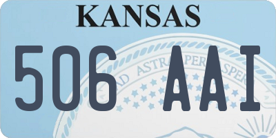 KS license plate 506AAI