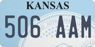 KS license plate 506AAM