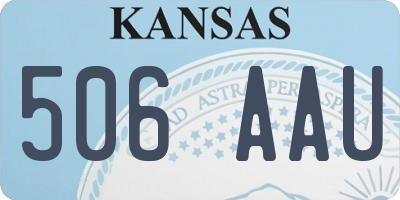 KS license plate 506AAU