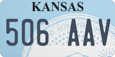 KS license plate 506AAV