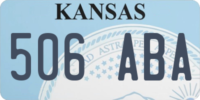 KS license plate 506ABA