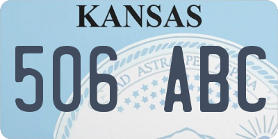 KS license plate 506ABC