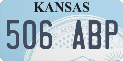 KS license plate 506ABP