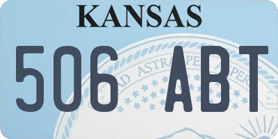 KS license plate 506ABT
