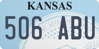 KS license plate 506ABU