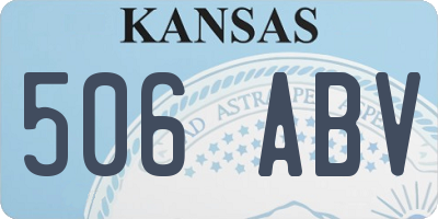 KS license plate 506ABV