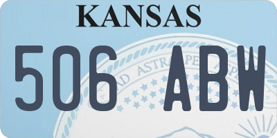 KS license plate 506ABW