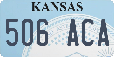 KS license plate 506ACA