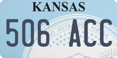 KS license plate 506ACC