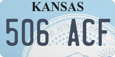 KS license plate 506ACF