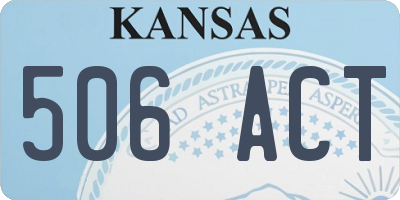 KS license plate 506ACT