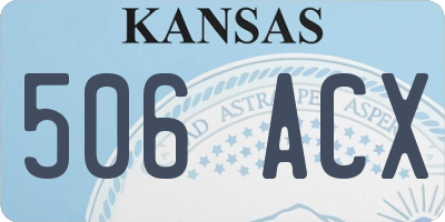 KS license plate 506ACX