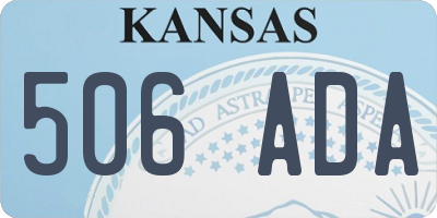 KS license plate 506ADA