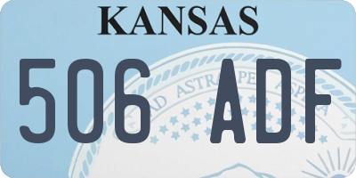 KS license plate 506ADF