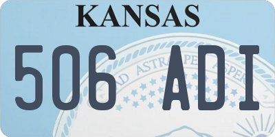 KS license plate 506ADI