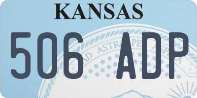 KS license plate 506ADP