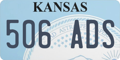 KS license plate 506ADS