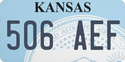 KS license plate 506AEF