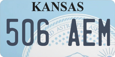 KS license plate 506AEM