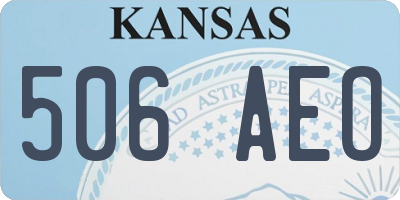 KS license plate 506AEO